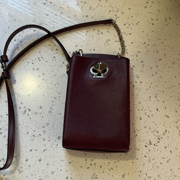 Kate spade burgundy turn lock mini bag